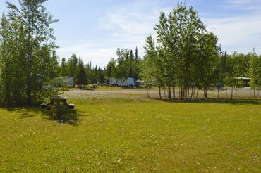 Tents sites available at Lazy Moose RV Park near Fairbanks, Alaska