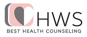 Logo for HWS Best Health Counseling with a heart symbol.