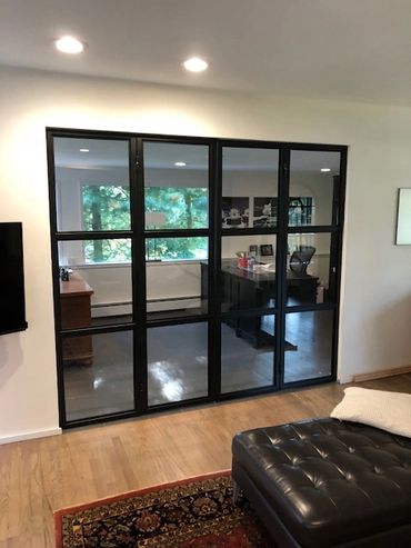 decorative mirror black door photo