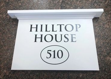PVC Estate Signs, Named , hilltop house 510