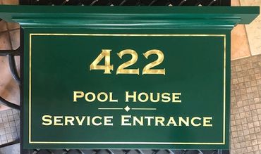PVC Estate Signs, Named , 422 poolhouse