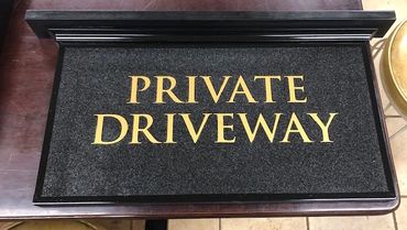 PVC Estate Signs, Named , private driveway