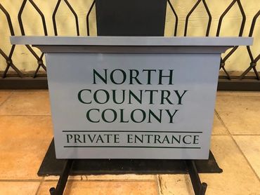 PVC Estate Signs, Named , north country colony