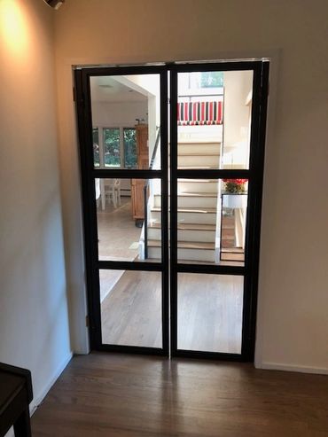 decorative black door photo