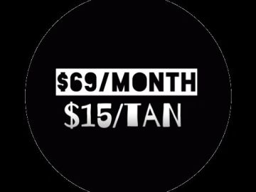 Text showing prices: $69/month and $15/tan.