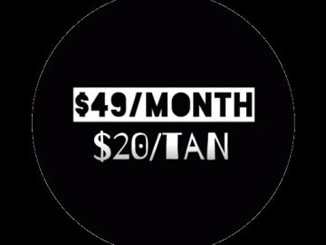 Pricing details: $49 per month or $20 per tan.