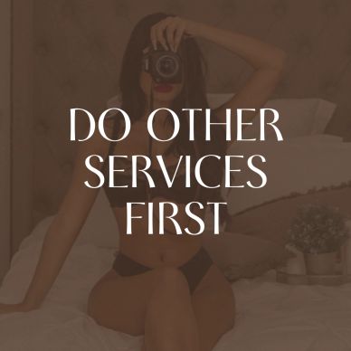 Text overlay on image of woman taking selfie.
