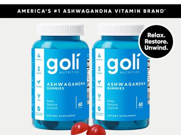 2 Bottles of Goli Ashwagandha & Vitamin D Gummy 
