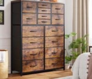 Raybee Furniture 15/16 Drawer Dresser, Tall Dressers & Chests of Drawers, for Bedroom Closet Living 