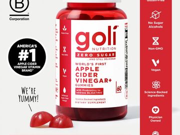 Goli Zero Sugar World's First Apple Cider Vinegar Gummies