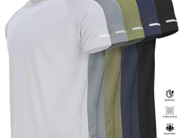 Men's Plain Reflective Design Sports Tee