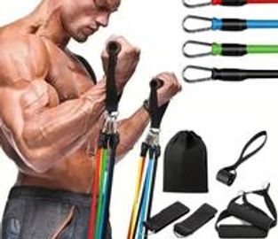11pcs/set Resistance Bands Set, Exercise Bands With Door Anchor, Handles, Carry Bag, Legs & Ankle St