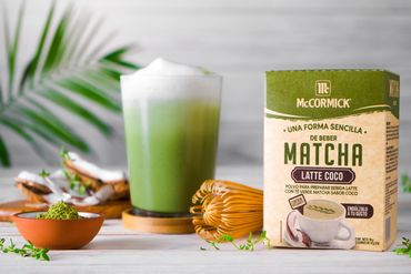 Fotografía de producto, té matcha McCormick