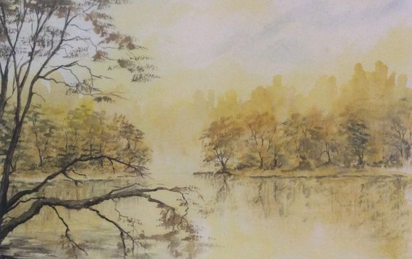 Fewston reservoir Wharfedale 
Signed print 