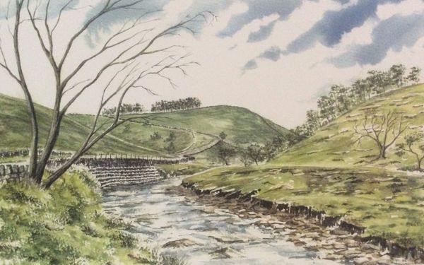 Road from Kettlewell to Horsehouse - Coverdale 
Signed print 
