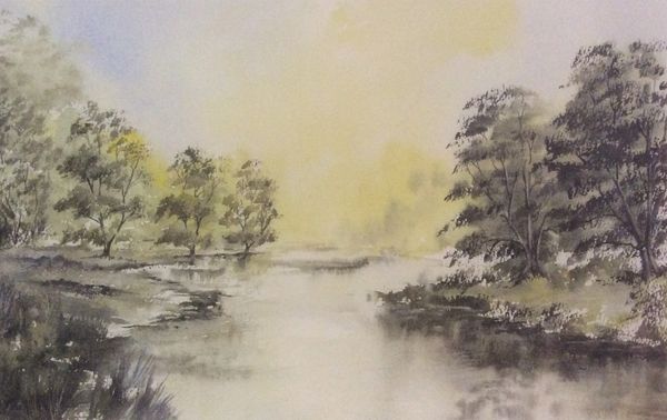 Sunrise - Wharfedale 
Signed print 