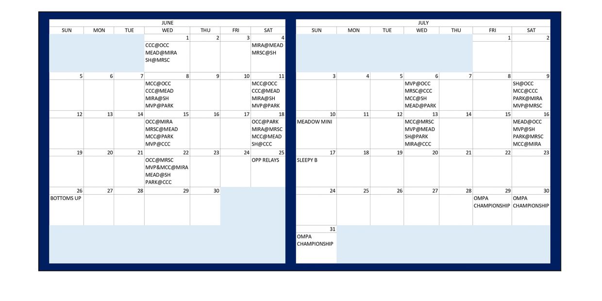 Mcc Calendar 2022 League Calendar