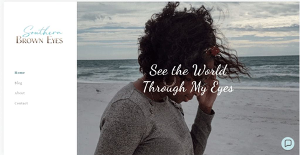 African American woman  walking on beach in reflection. 
