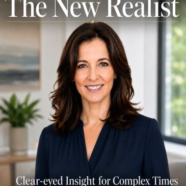Magazine cover featuring a smiling woman and the title The New Realist.