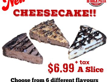 Introducing NY Style Cheesecake!!! Rich, creamy, decadent - baked on a golden graham cracker crust f