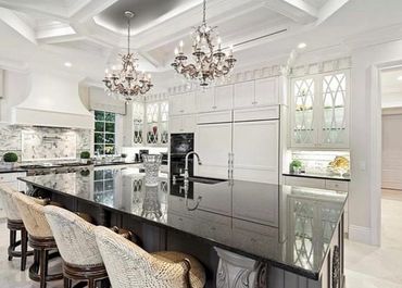 Luxury Kitchen Remodel Large Island, Built in appliances, granite countertop custom cabinetry