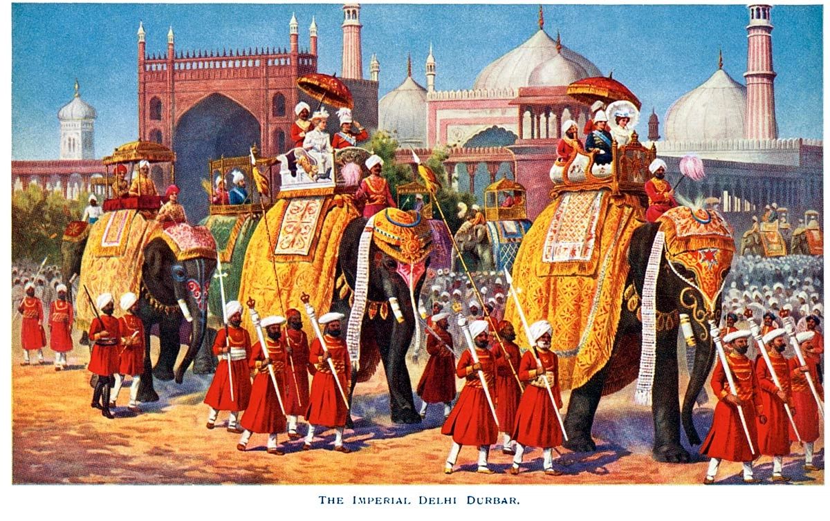 Elephant Procession for Coronation Durbar, Delhi, 1911.