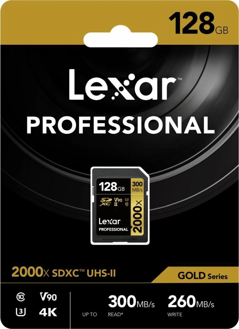 Lexar V90 Professional 2000x SD Card 128GB, SDXC UHS-II Memory Card RRP  £199 - Genuine