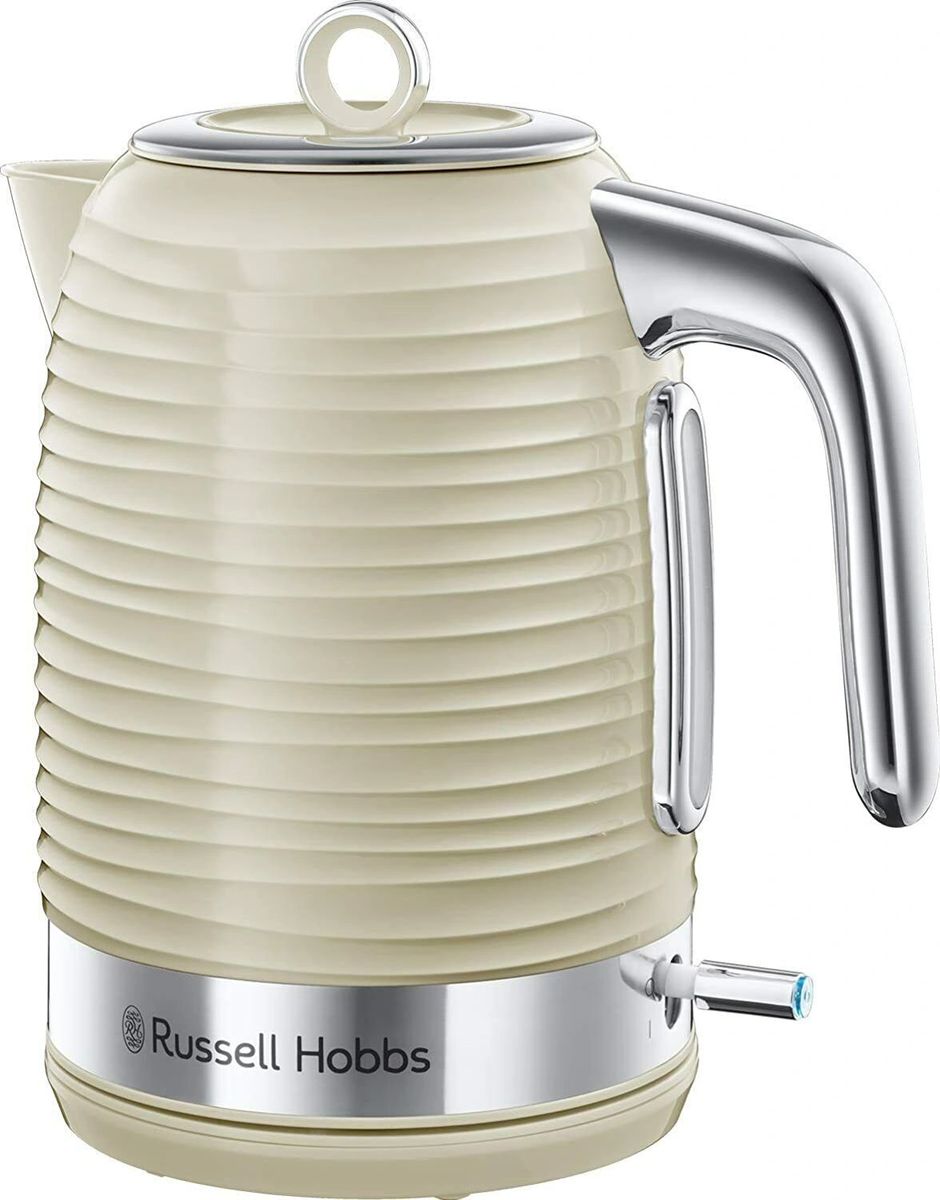 Russell Hobbs Inspire Filter Coffee Maker, White, Glass Jug, 1.25 Litre, 10 Large Or 15 Small Cups, Timer, Removable Coffee Filter Holder, 1100 Watt 24390-56