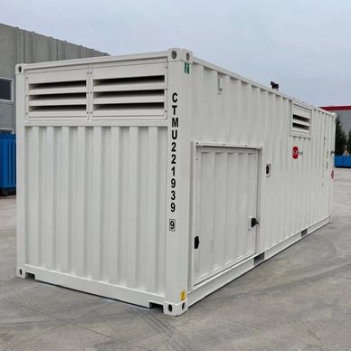 Containerised  Diesel Generator Set with twin sync Iveco Engines and Stamford Alternators.
