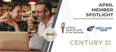 Happy colleagues celebrating in an April member spotlight for Century 21 and partners.