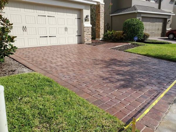 Fresh paver sealing for this customer!