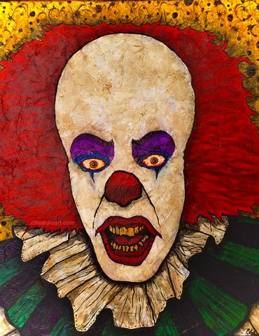 It pennywise Ellie Duke clown art killer portrait Tim curry