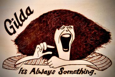 Pyrography Gilda Radner fan art artwork Ellie Duke snl 