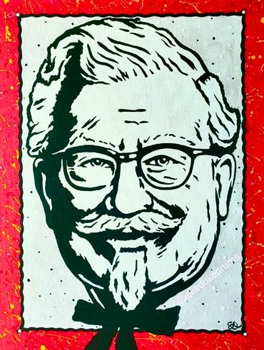 Colonel Sanders / Harland David Sanders / KFC / Art
2019
Acrylic and Watercolor on Canvas