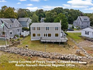 Waterfront home for sale at 26 Damon's Point Cir in Marshfield on the Massachusetts South Shore.