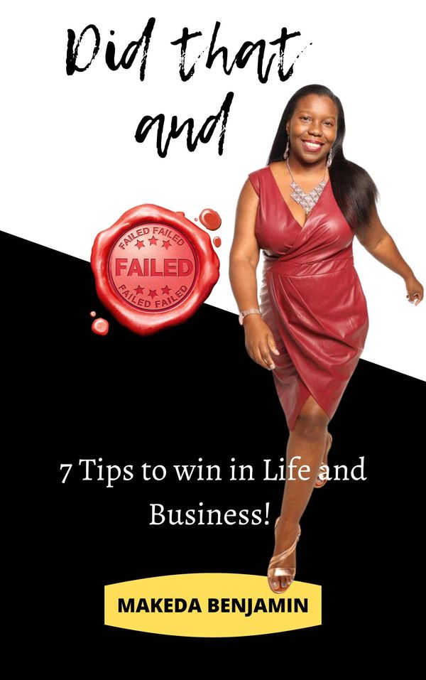 Woman in a leather red dress smiling and walking into her dreams