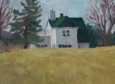 Oil Painting of Cottage in Knowlton, Quebec