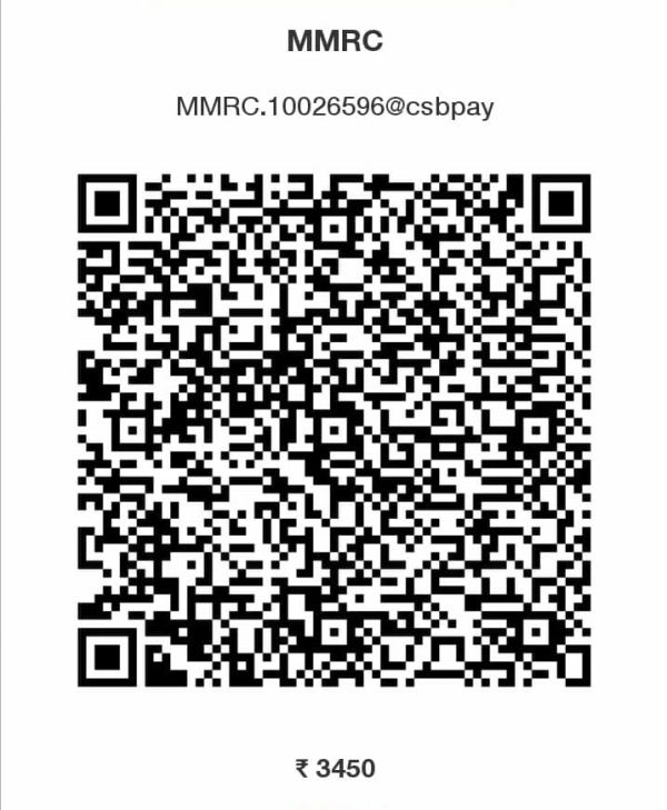 QR code for MMRC payment of ₹3450.