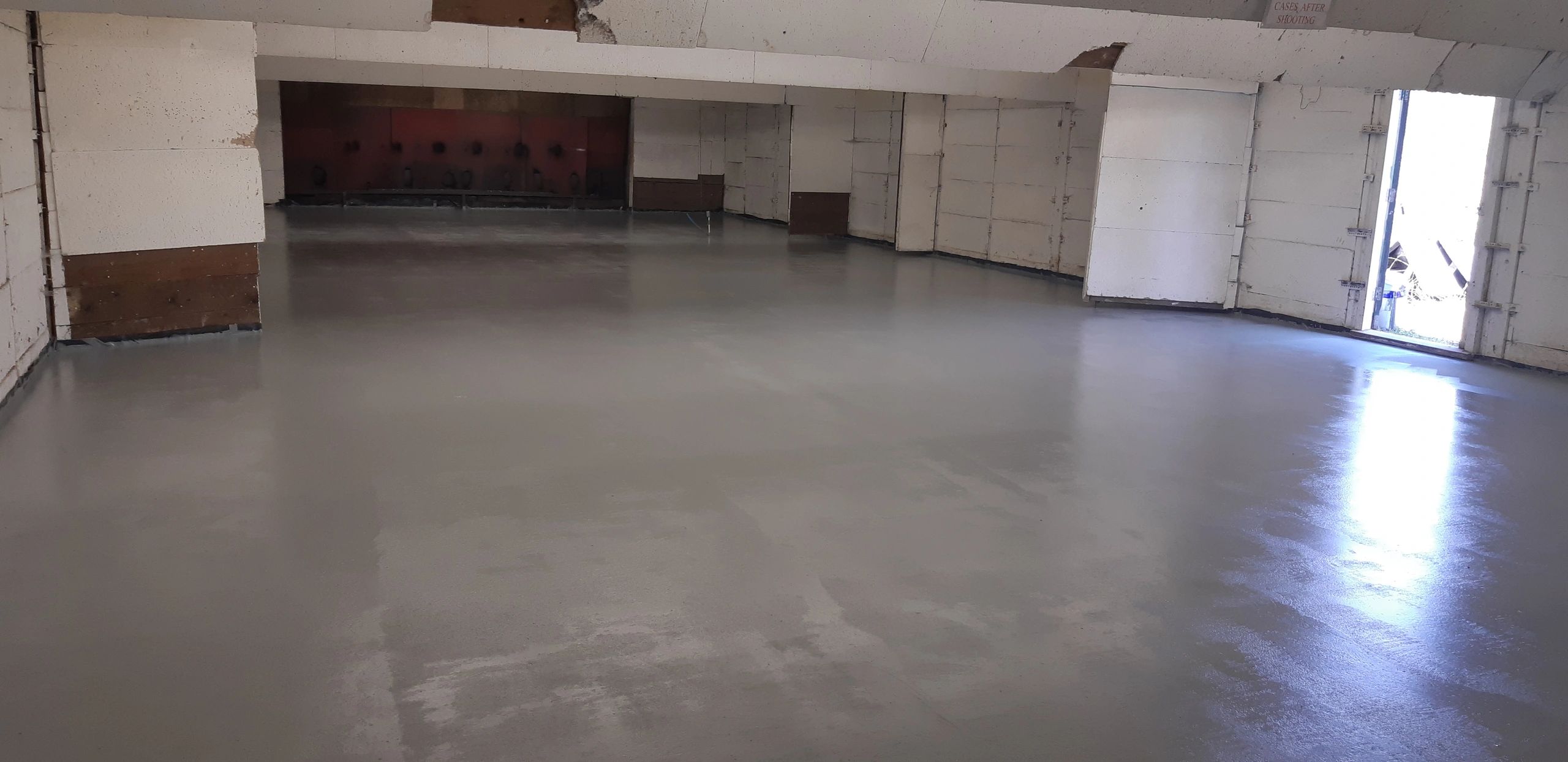 Range floor has paint!