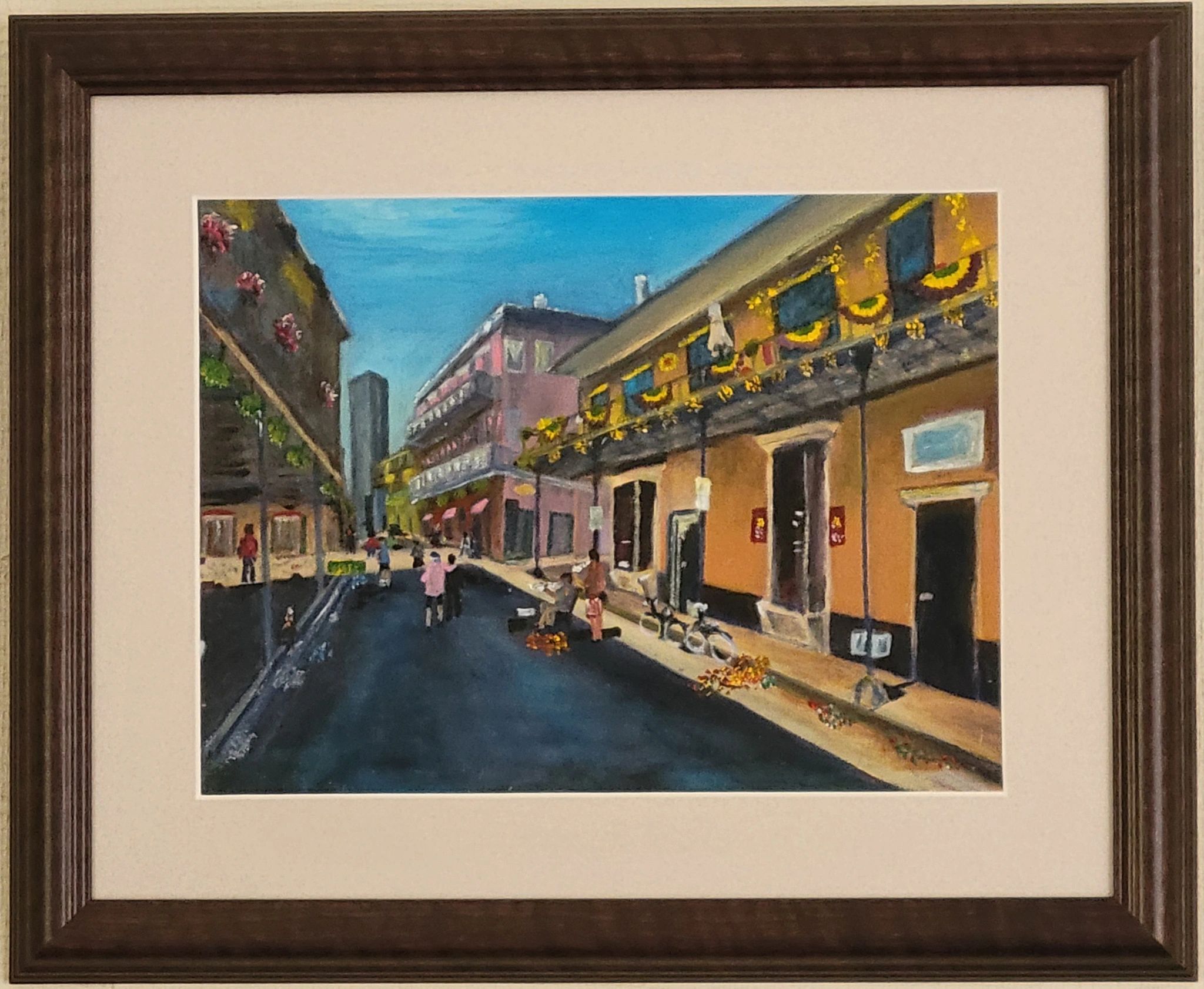 New Orleans after the Mardi Gras, Oil on Canvas; 13 H x 17 W inches; Price = $550
