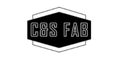 Black hexagon logo with 'C&amp;S FAB' text in white outline.