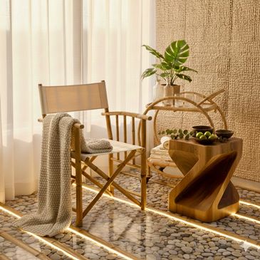 Rattan bambu mobilya koltuk rejisör