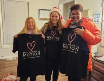 Dropping off tshirts to some of our clients for the holidays.