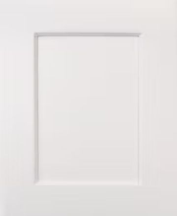 Simple white door with a recessed rectangular panel.