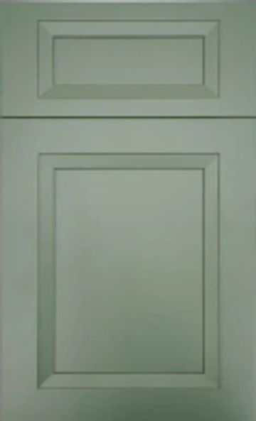A plain, light-colored cabinet door with simple rectangular panel design.