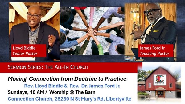 Flyer for sermon series at Connection Church with pastors Lloyd Biddle and James Ford Jr.