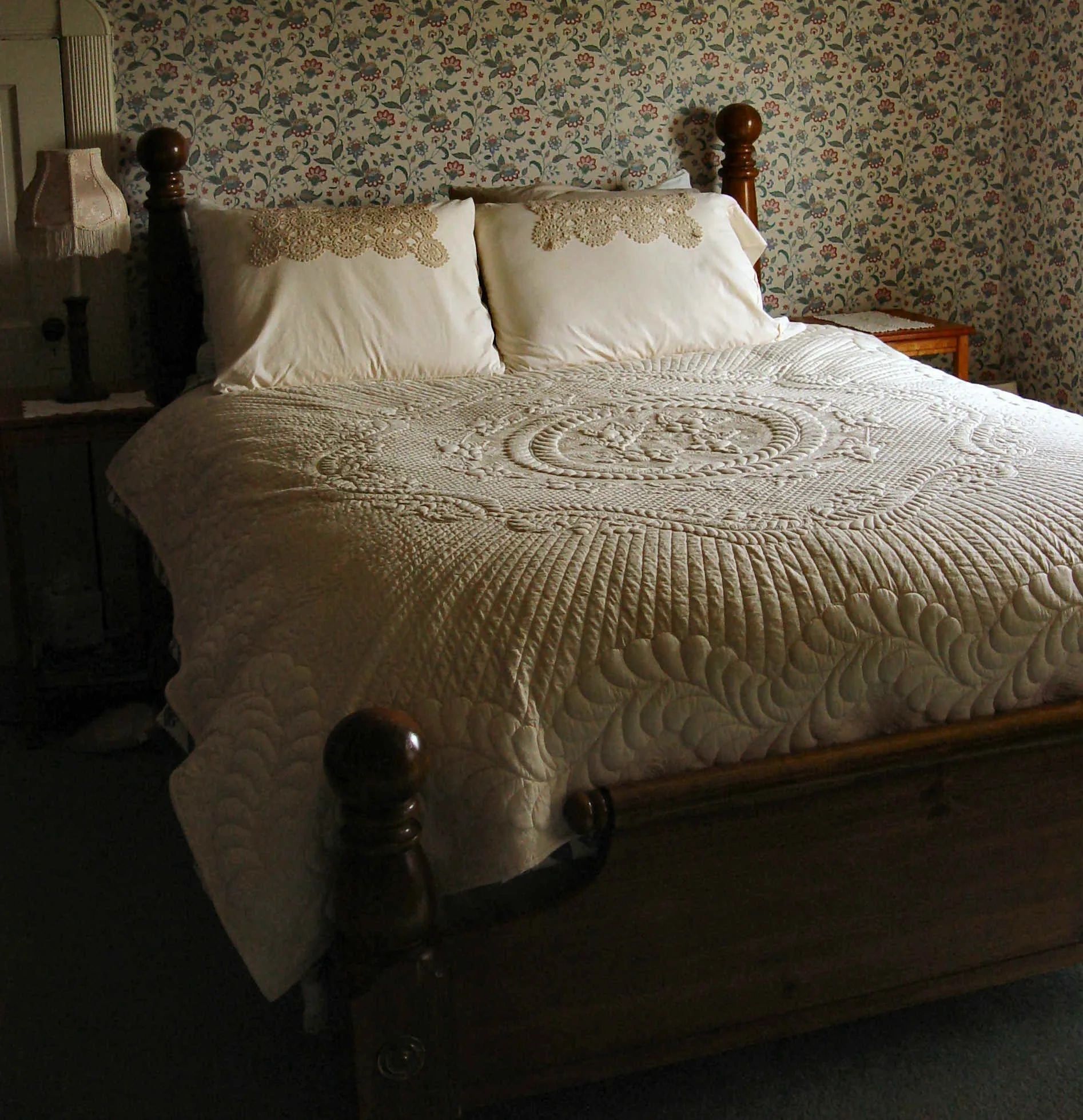 Close picture of a bed