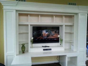 Custom built Wall unit with lighting