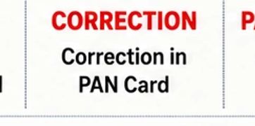 Sign about correction in PAN card.