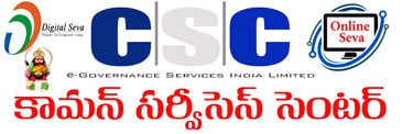 Logo of CSC and Digital Seva Online Seva with Telugu text.